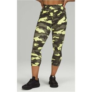 Lululemon Swift‎ Speed High Rise Crop 21" Camo Yoga Pants Size 0 Leggings